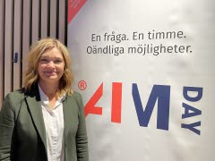 Ulrika Ebenhard Processledare för AIMday på Högskolan Dalarna.