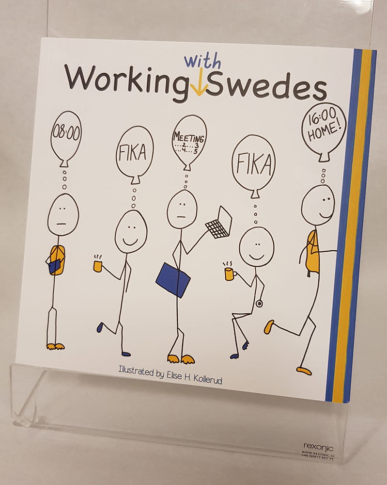 Bok med sträckgubbar på med texten "Working with Swedes"